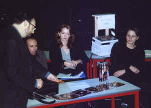 De gauche à droite : Alain Carrazé, Frédéric Le Bihan, Sonia Perez et Diane Pinto (photo C. Delattre)