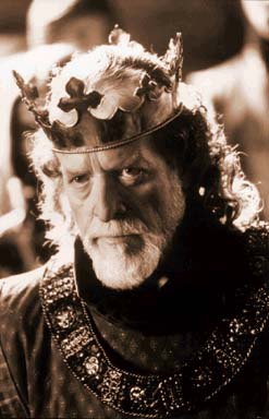 Patrick McGoohan en 1995 dans Bravehart où il tient le rôle d'Edward 1er.